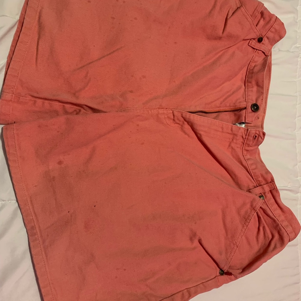Pink jean shorts